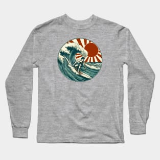 Surfing - The Great Wave off Kanagawa Long Sleeve T-Shirt